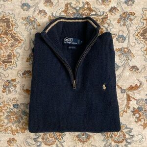 Vintage Ralph Lauren Quarterzip Knit Sweater Size M